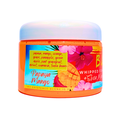 PAPAYA + MANGO - Triple Butter Whipped Foaming Sugar Scrub - Bali