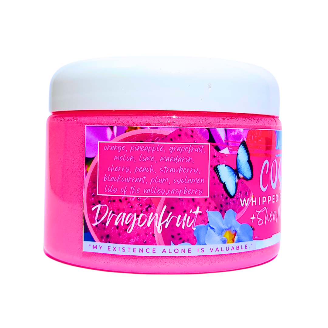 PINK DRAGON FRUIT - Triple Butter Whipped Foaming Sugar Scrub - Costa Rica