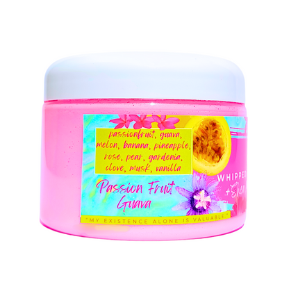 PASSION FRUIT + GUAVA - Triple Butter Whipped Foaming Sugar Scrub - Guam