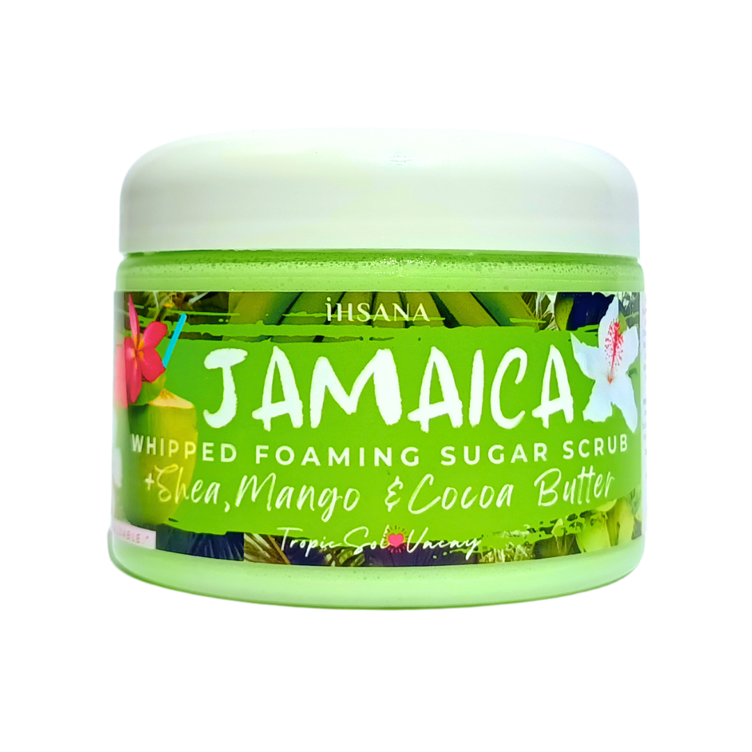 LIME + COCONUT - Triple Butter Whipped Foaming Sugar Scrub - Jamaica